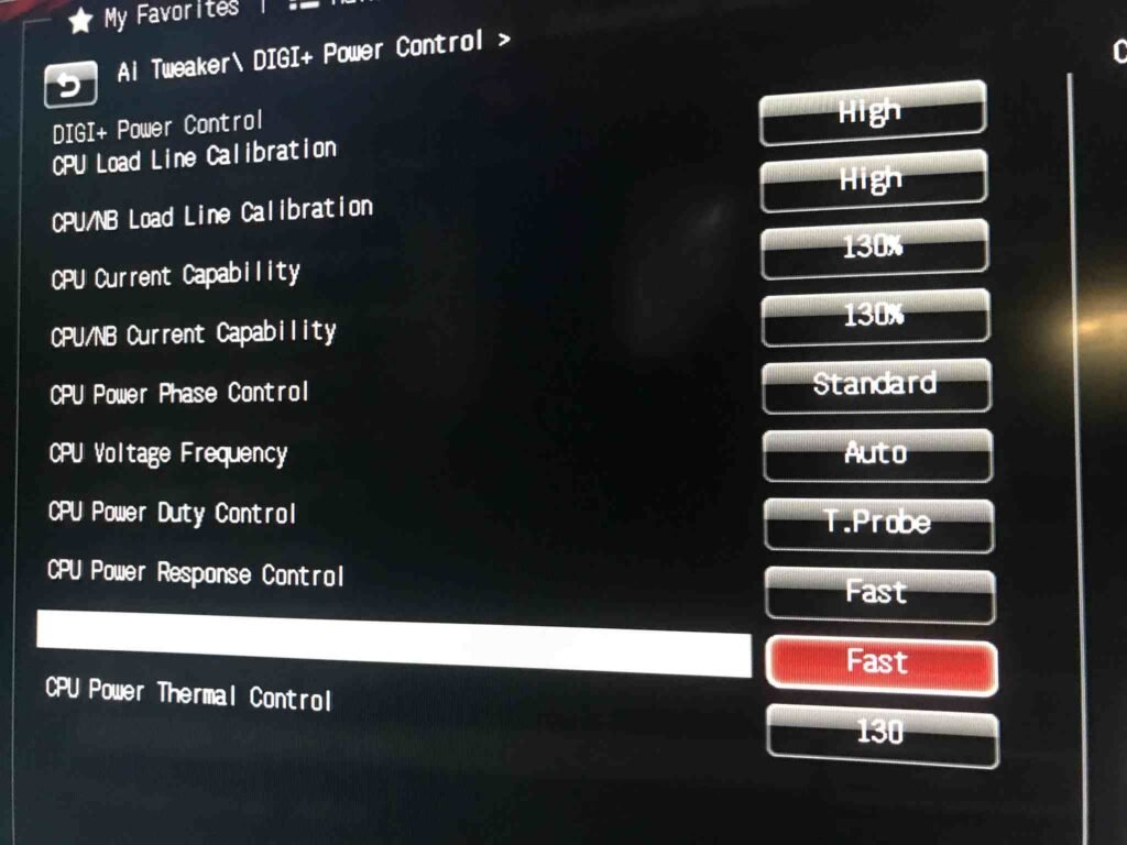 CPU Power Duty Control T.Probe or Extreme