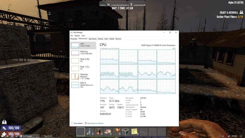CPU Intensity of 7 Days to Die